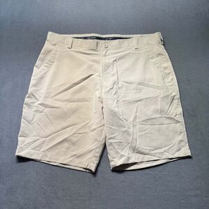 Pro Celebrity Mens 40 Golf Shorts Beige Performance Stretch Flat Front EUC